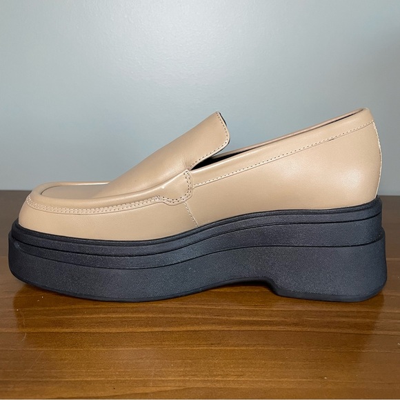 VAGABOND Carla Lark Chunky Platform 90s Y2K Loafers Tan Beige Leather 39 9 NWOB - Picture 13 of 16